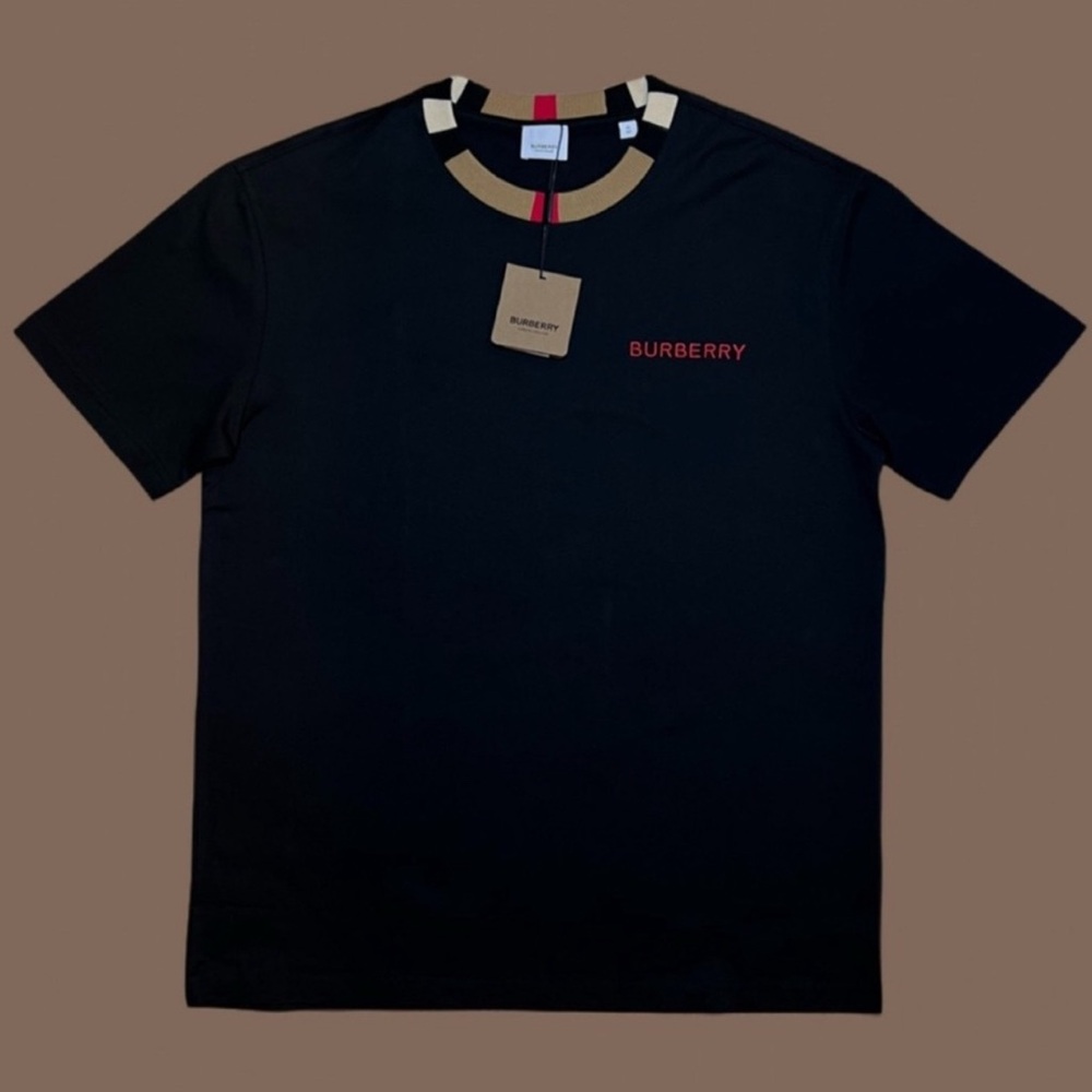 Burberry Men's Icon Stripe Collar T-shirt